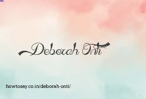 Deborah Onti