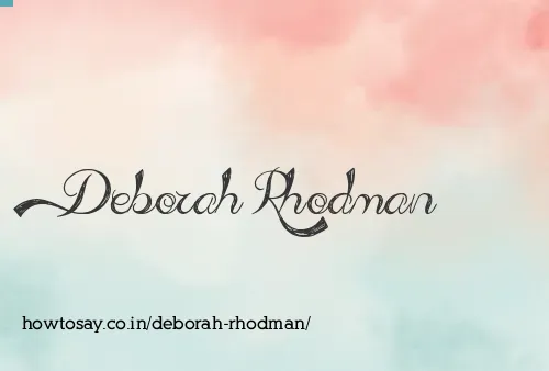 Deborah Rhodman