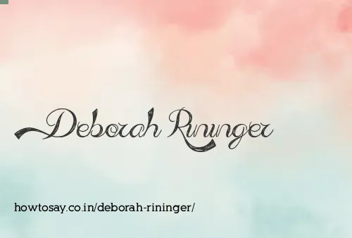 Deborah Rininger