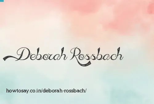 Deborah Rossbach