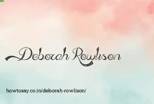 Deborah Rowlison