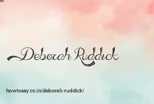 Deborah Ruddick