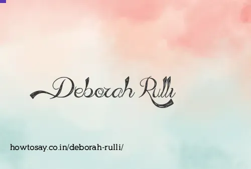 Deborah Rulli