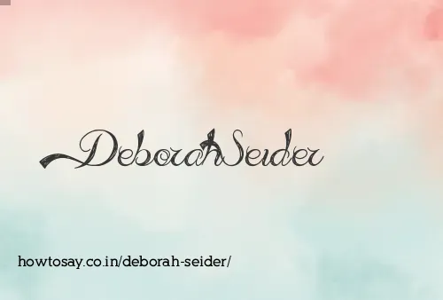 Deborah Seider
