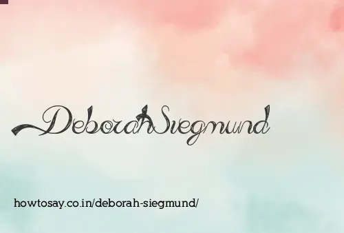 Deborah Siegmund