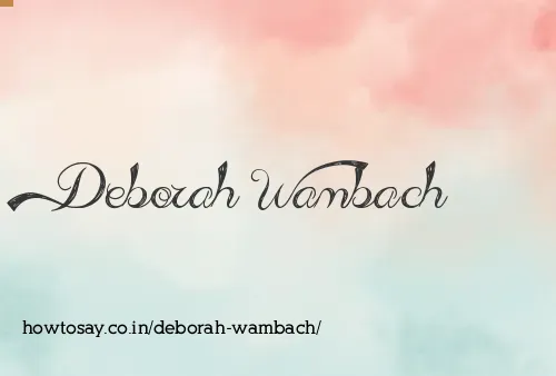 Deborah Wambach