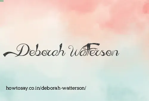 Deborah Watterson