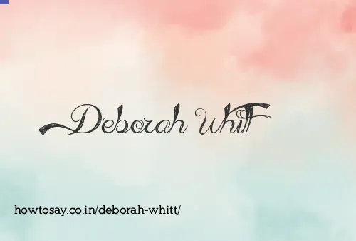Deborah Whitt