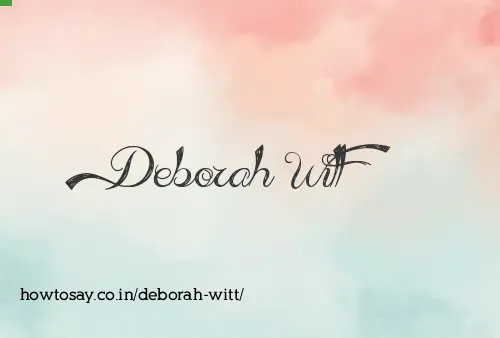 Deborah Witt