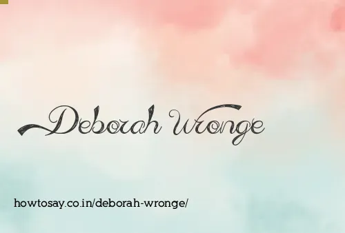 Deborah Wronge