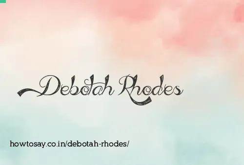 Debotah Rhodes
