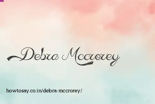 Debra Mccrorey