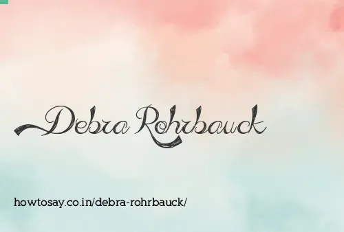Debra Rohrbauck