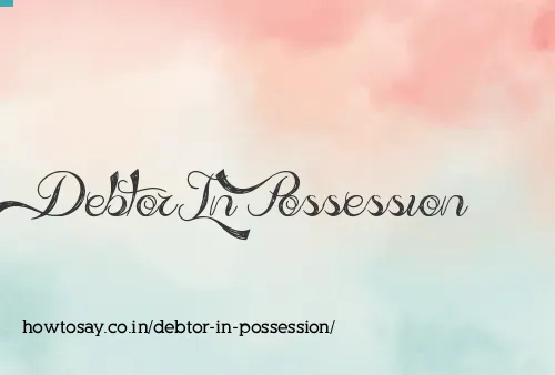 Debtor In Possession