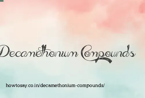 Decamethonium Compounds
