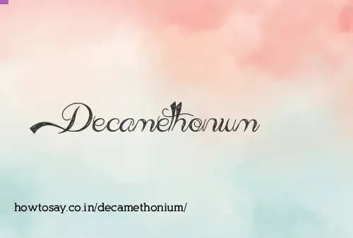 Decamethonium