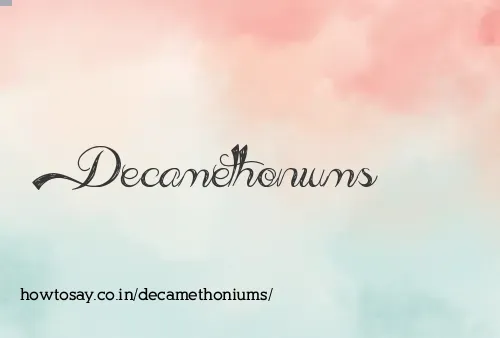 Decamethoniums