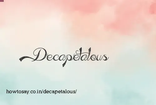 Decapetalous