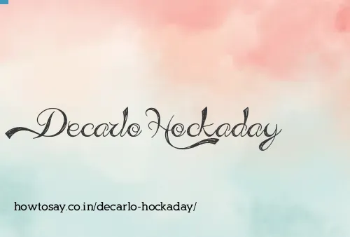 Decarlo Hockaday