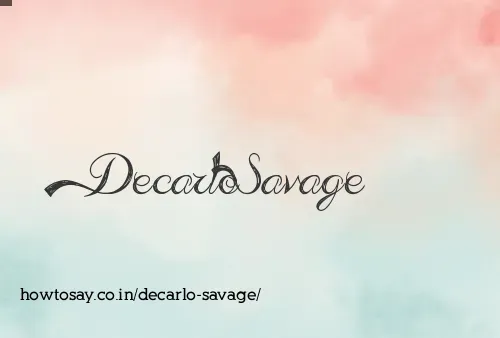 Decarlo Savage