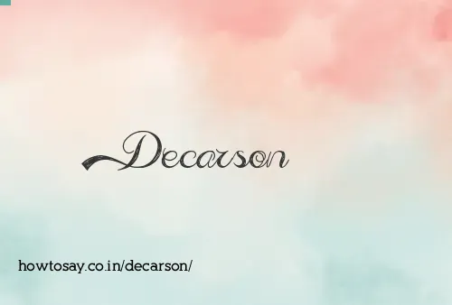 Decarson