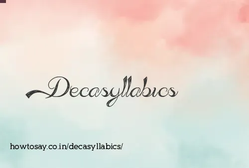 Decasyllabics