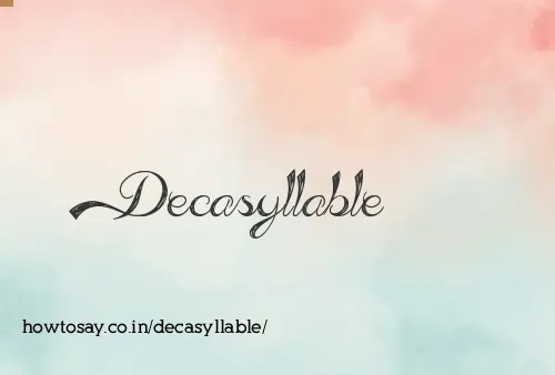 Decasyllable