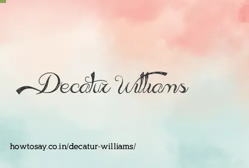 Decatur Williams