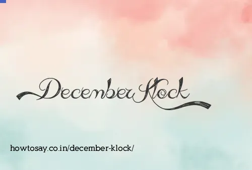 December Klock