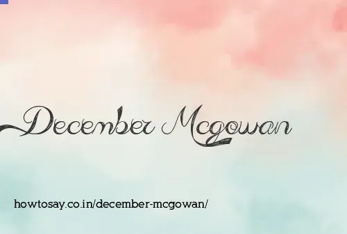 December Mcgowan