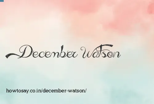 December Watson