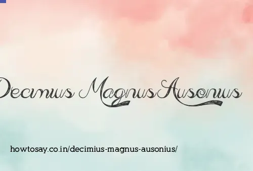 Decimius Magnus Ausonius