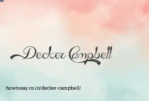 Decker Campbell