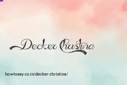 Decker Christina