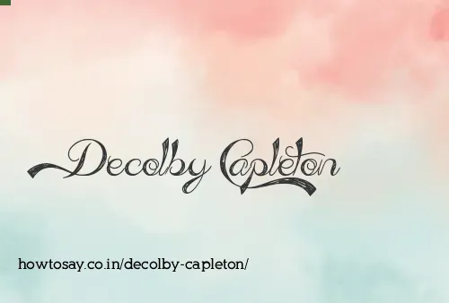 Decolby Capleton