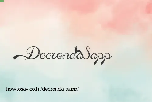 Decronda Sapp