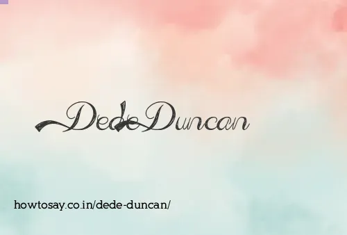 Dede Duncan