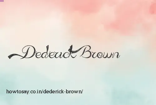 Dederick Brown