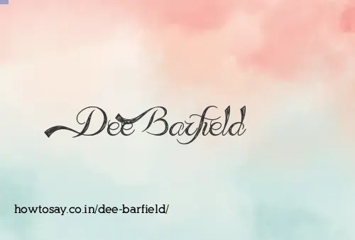 Dee Barfield