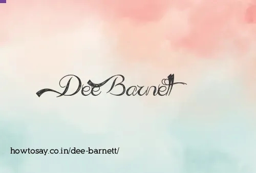 Dee Barnett