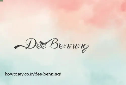Dee Benning