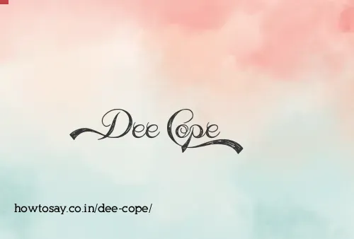 Dee Cope