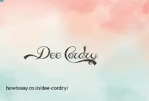 Dee Cordry