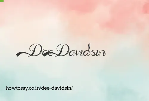 Dee Davidsin