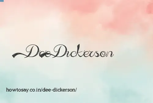 Dee Dickerson