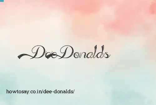 Dee Donalds