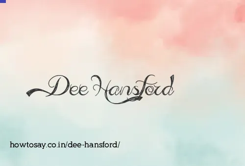 Dee Hansford