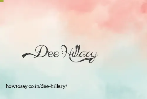 Dee Hillary