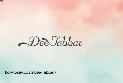 Dee Jabbar