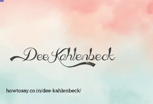 Dee Kahlenbeck